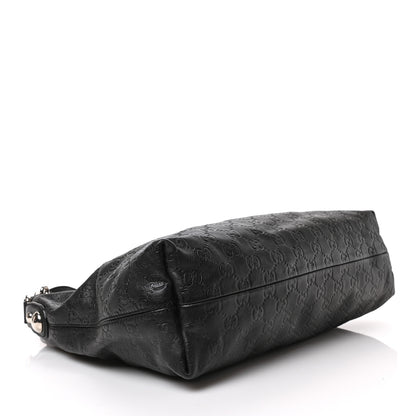 Gucci Guccissima Medium Icon Bit Hobo Black 4 of 9