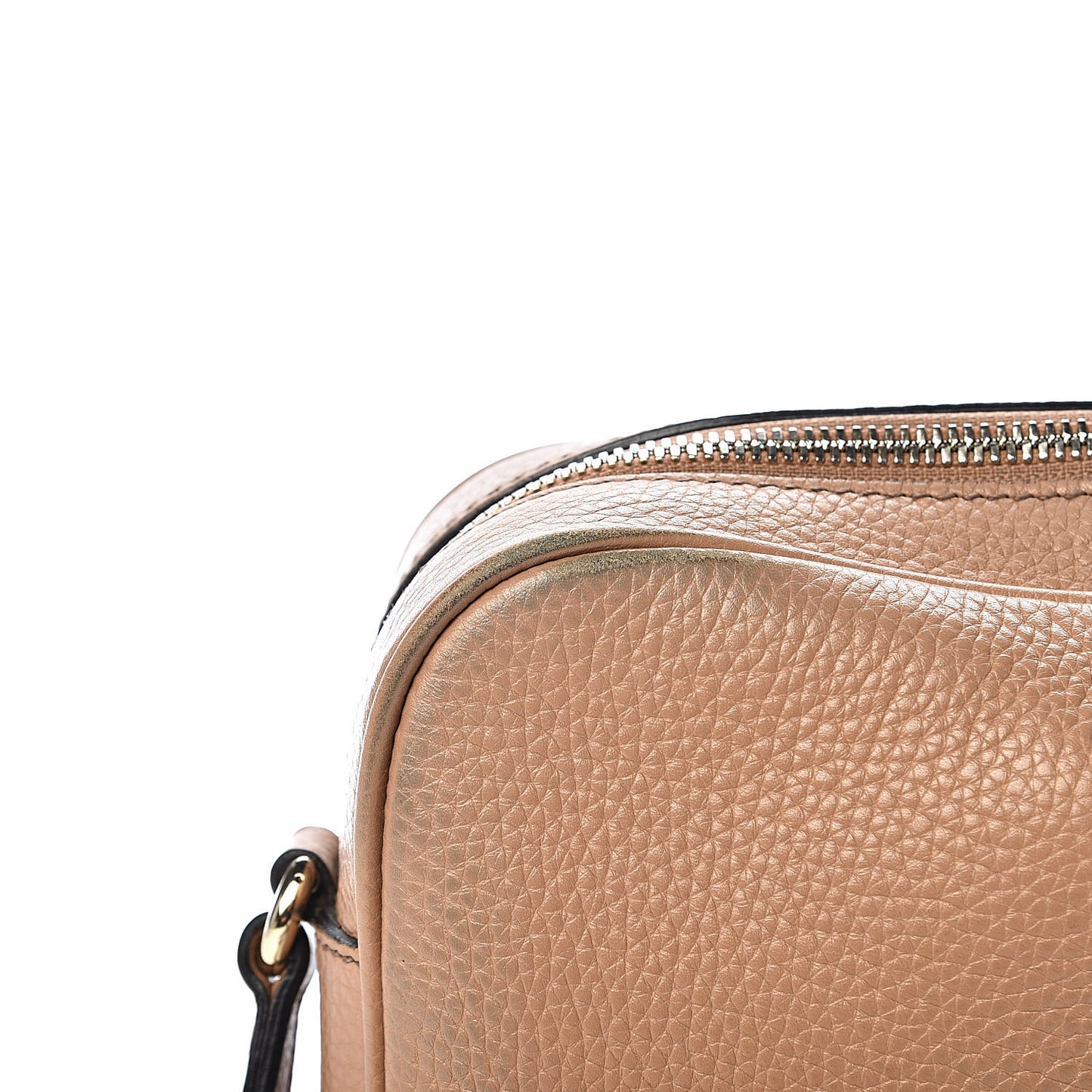 Pebbled Calfskin Small Soho Disco Bag Rose Beige