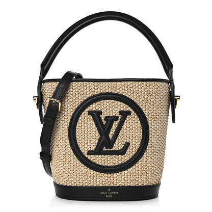 Louis Vuitton Raffia Petit Bucket Black 1 of 13