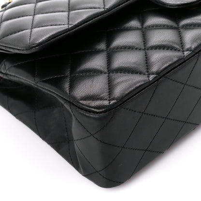Chanel Lambskin Quilted Medium Double Flap Black 10 of 11