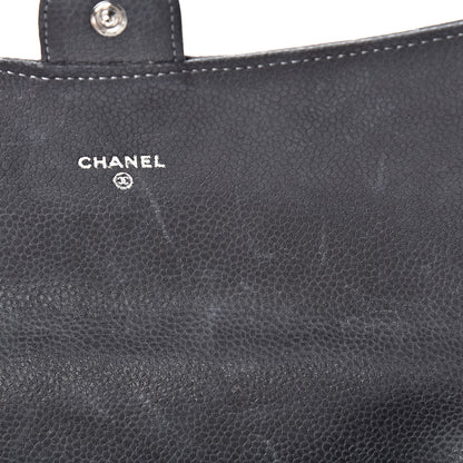 Chanel Iridescent Caviar Quilted Large Flap Wallet Grey 10 of 14