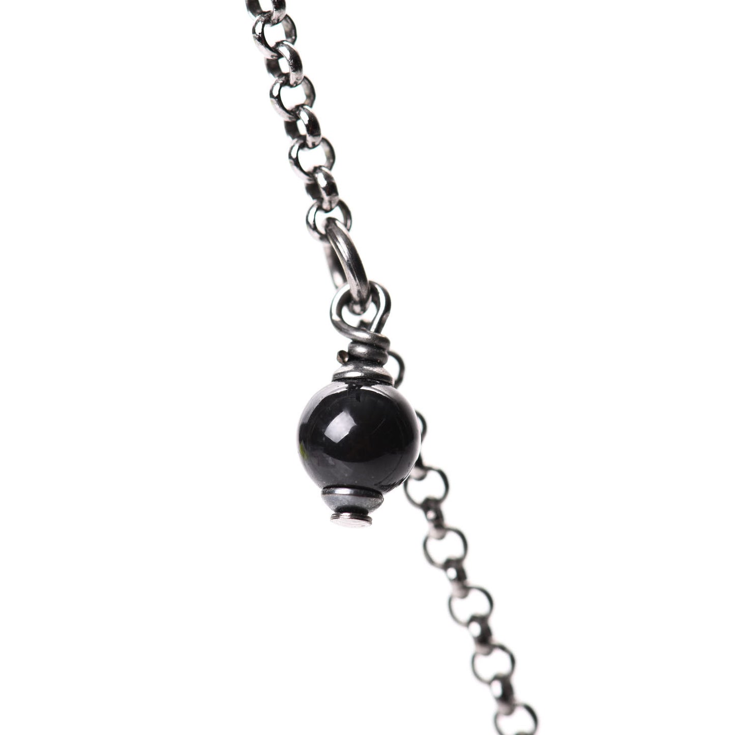 Ruthenium Crystal CC Drop Necklace