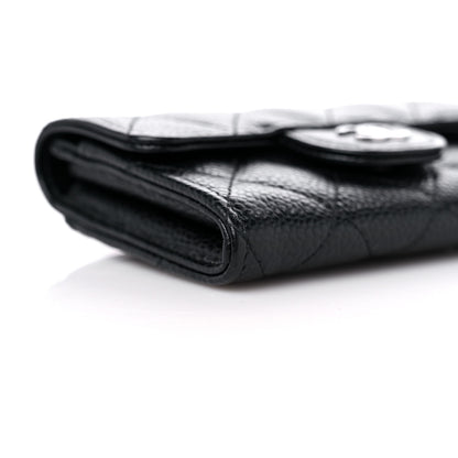 Chanel Caviar Quilted Flap Card Holder Wallet Black 9 of 12
