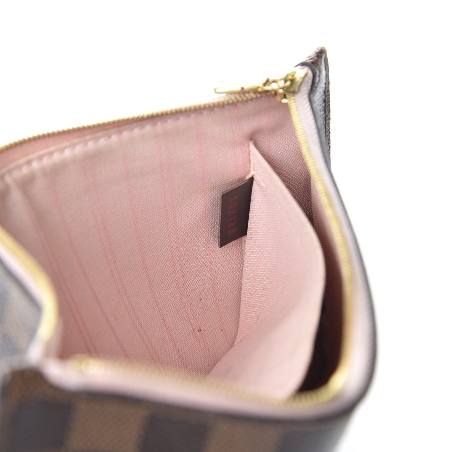 Damier Ebene Neverfull MM GM Pochette Rose Ballerine