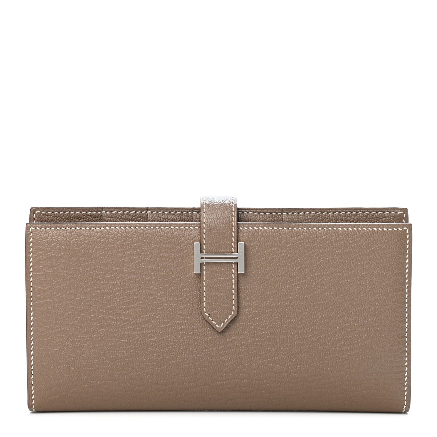 Chevre Mysore Bearn Gusset Wallet Etoupe