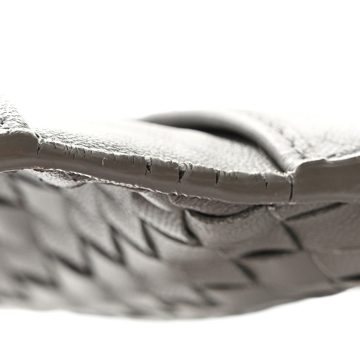 Nappa Intrecciato Mini Wallet Grey