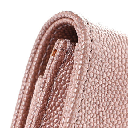 Chanel Caviar Chevron Quilted Flap Card Holder Pink Pink 11 of 11