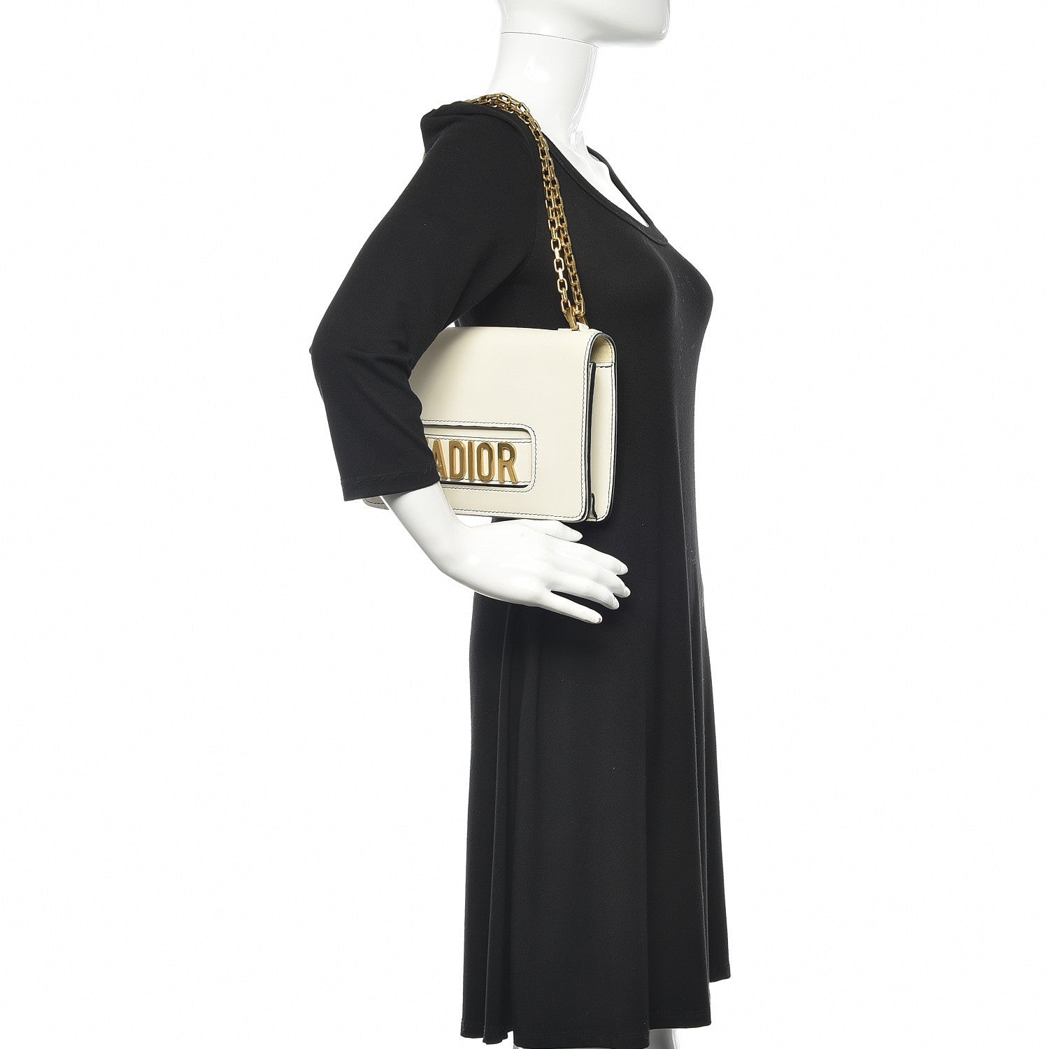 Christian Dior Calfskin J'Adior Chain Flap Bag Off White 2 of 13