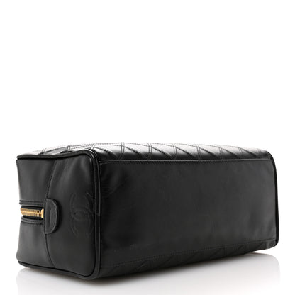 Chanel Lambskin Diamond Stitch Cosmetic Case Black 4 of 9