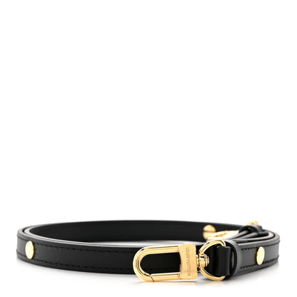 Louis Vuitton Calfskin 16mm Adjustable Shoulder Strap Black 1 of 4