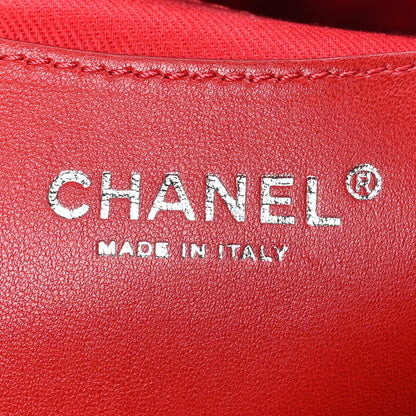 Chanel Patent Quilted Medium Just Mademoiselle Bowling Bag Red 7 of 11