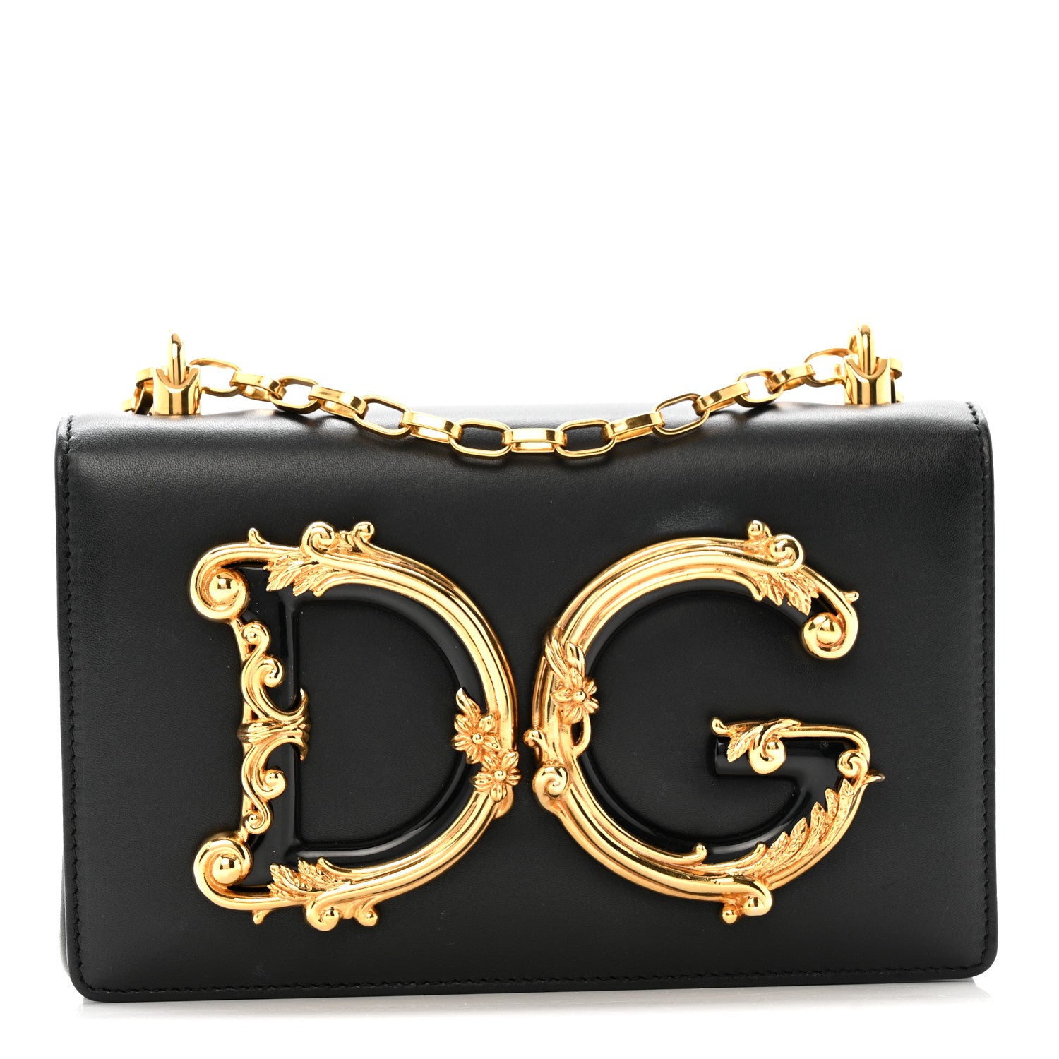 Dolce & Gabbana Nappa DG Girls Shoulder Bag Black 1 of 13