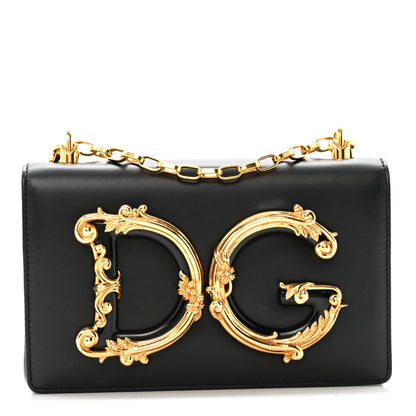 Dolce & Gabbana Nappa DG Girls Shoulder Bag Black 1 of 13
