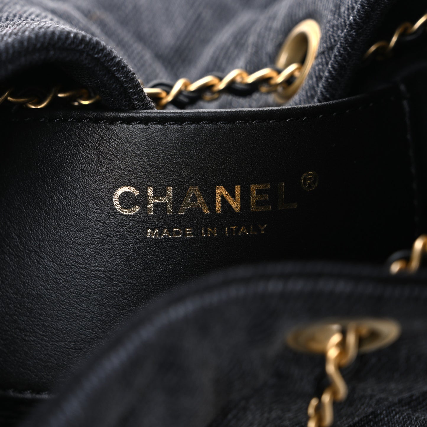Washed Denim Quilted Small Chanel 25 Handbag Black