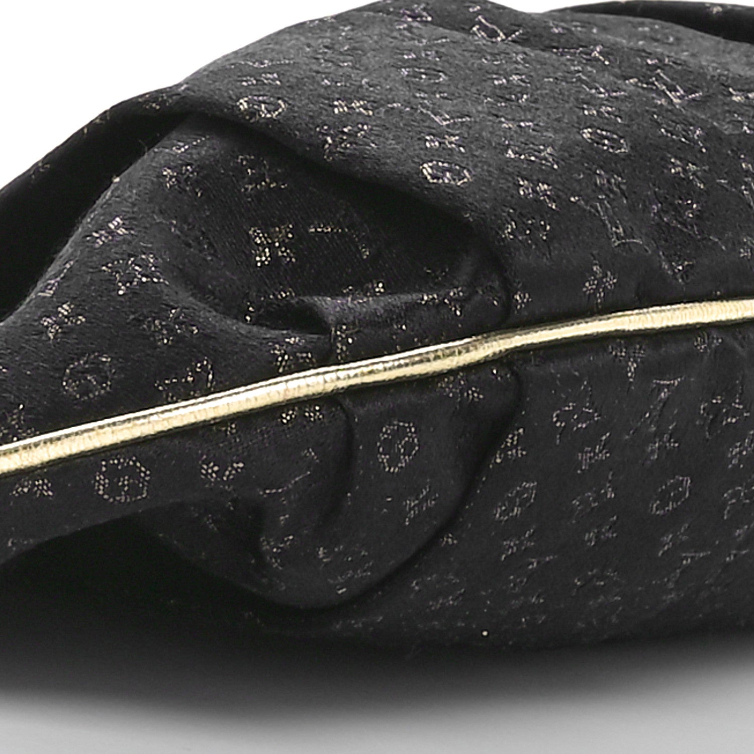 Louis Vuitton Satin Monogram Aumoniere Clutch Black 7 of 8