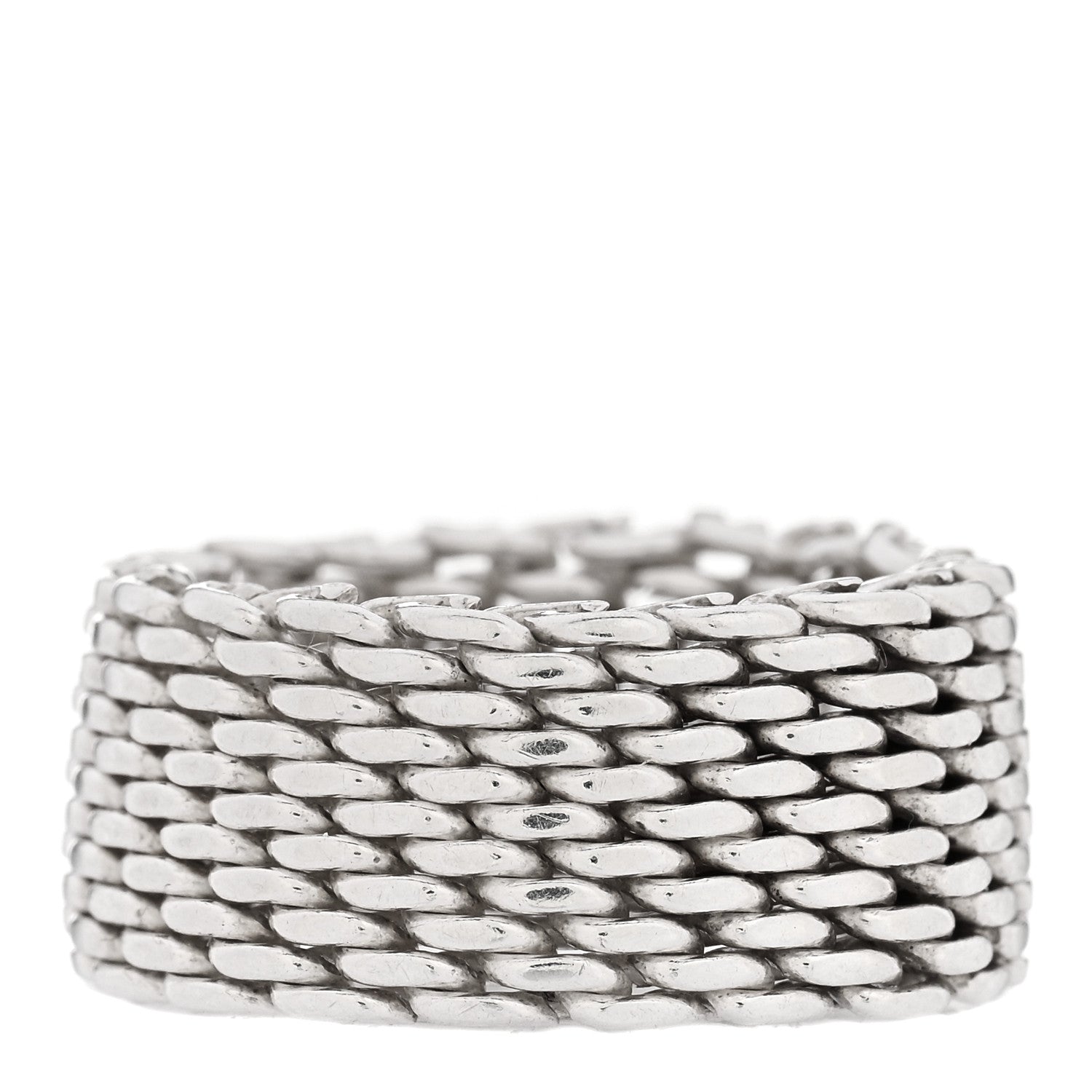 Tiffany Sterling Silver Somerset Mesh Ring 49 5 4 of 4
