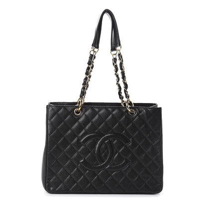 Chanel Caviar Quilted Grand Shopping Tote GST Black 1 of 9