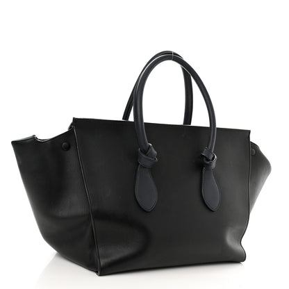 Celine Smooth Calfskin Large Bi-Color Tie Knot Tote Black Navy 4 of 22