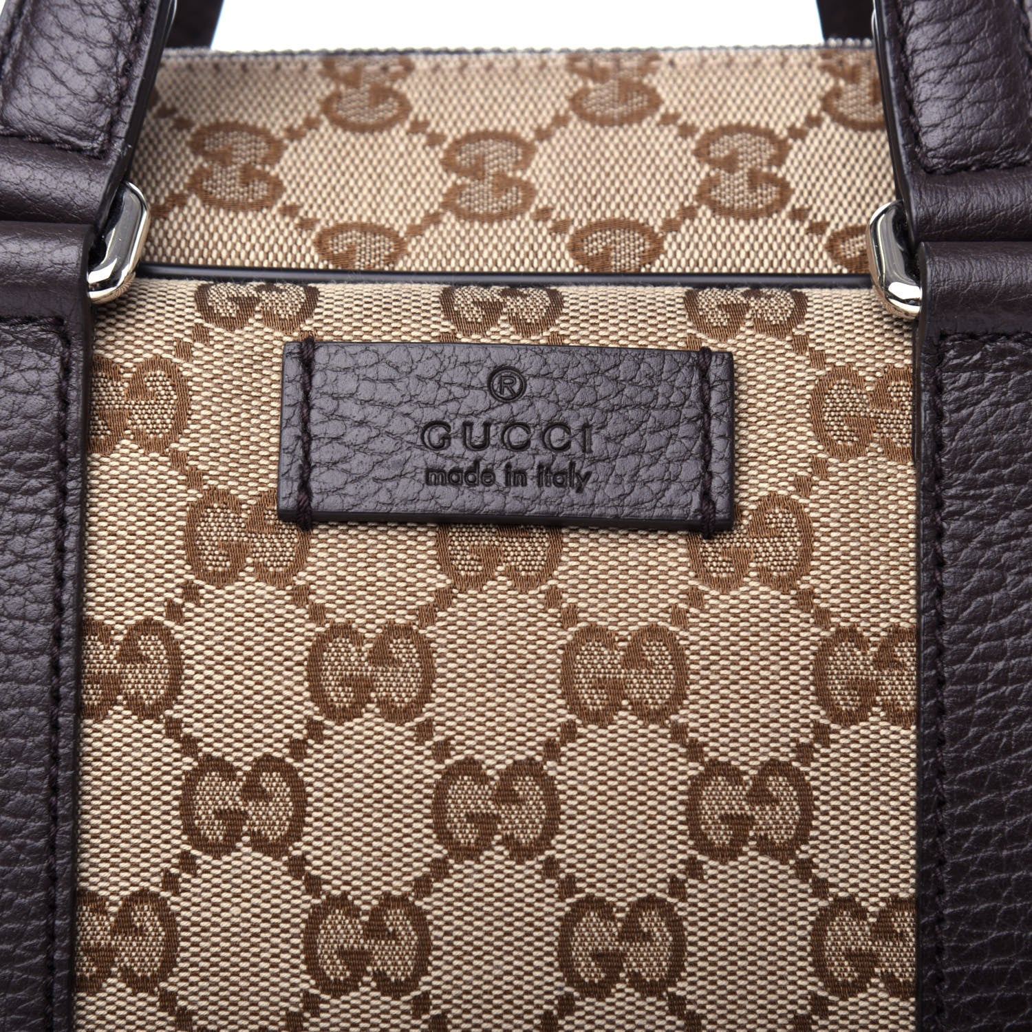Gucci Monogram Briefcase Dark Brown 10 of 11