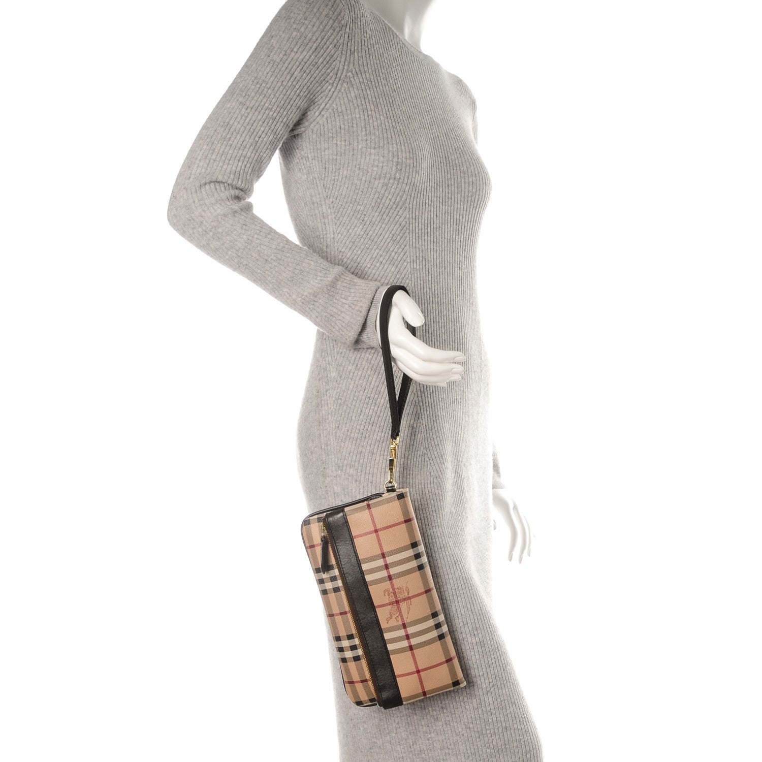 Burberry Haymarket Check Adeline Foldover Clutch Brown 2 of 8