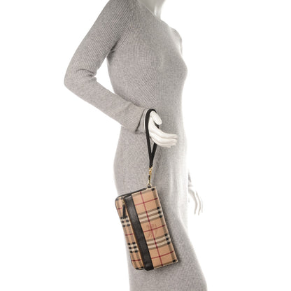 Burberry Haymarket Check Adeline Foldover Clutch Brown 2 of 8