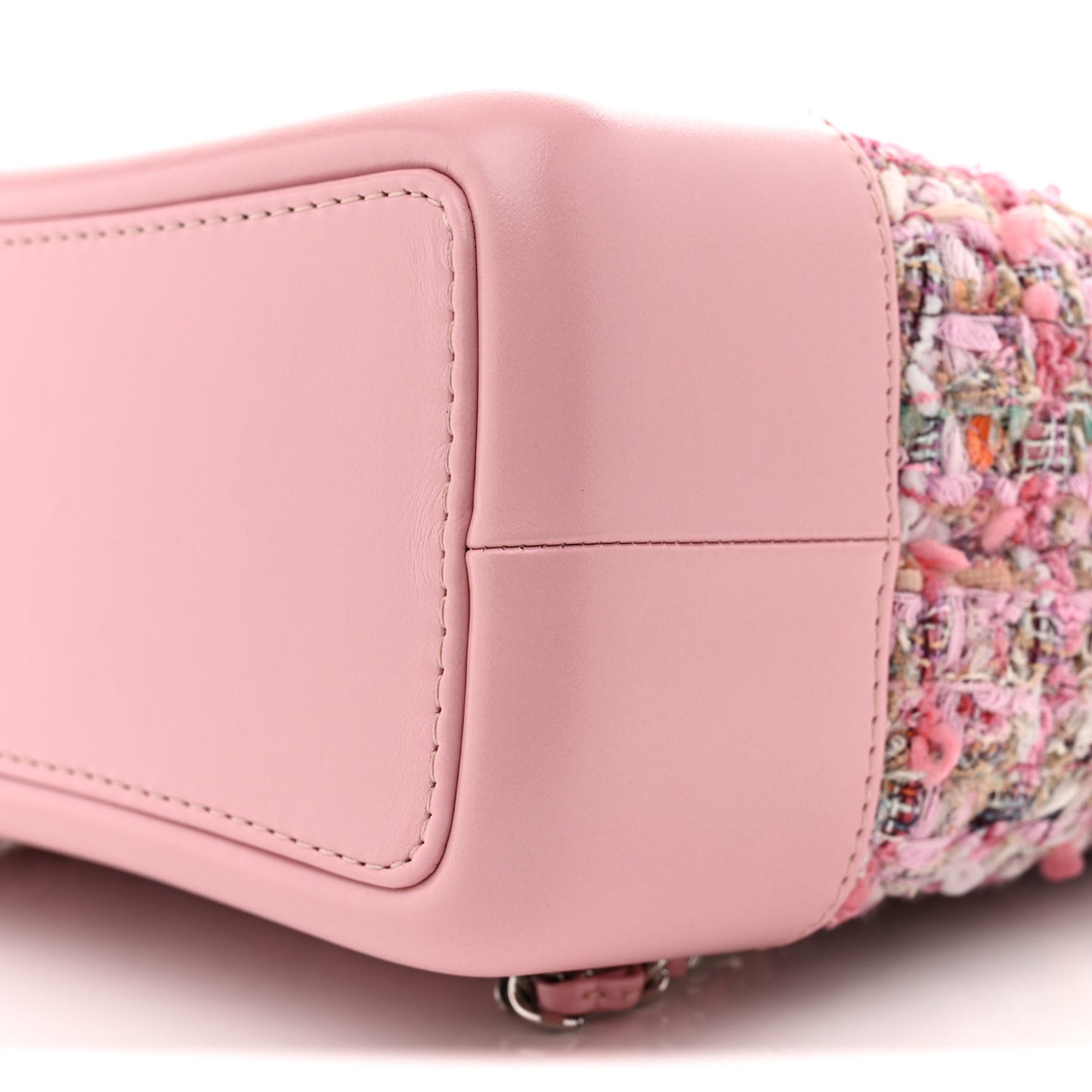 Tweed Calfskin Quilted Gabrielle Backpack Pink