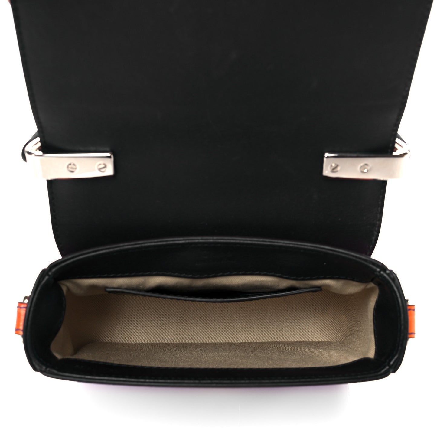 Calfskin Crocodile Embossed Mini C Double Carry Ombre Pink