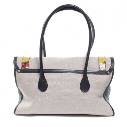 Proenza Schouler Canvas and Python Embossed Leather PS1 Small Keep All 3 of 7