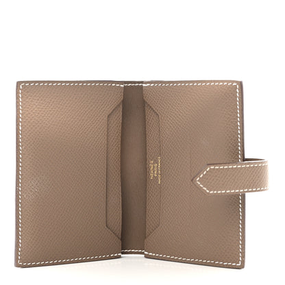 Hermes Epsom Bearn Card Holder Wallet Etoupe 6 of 9