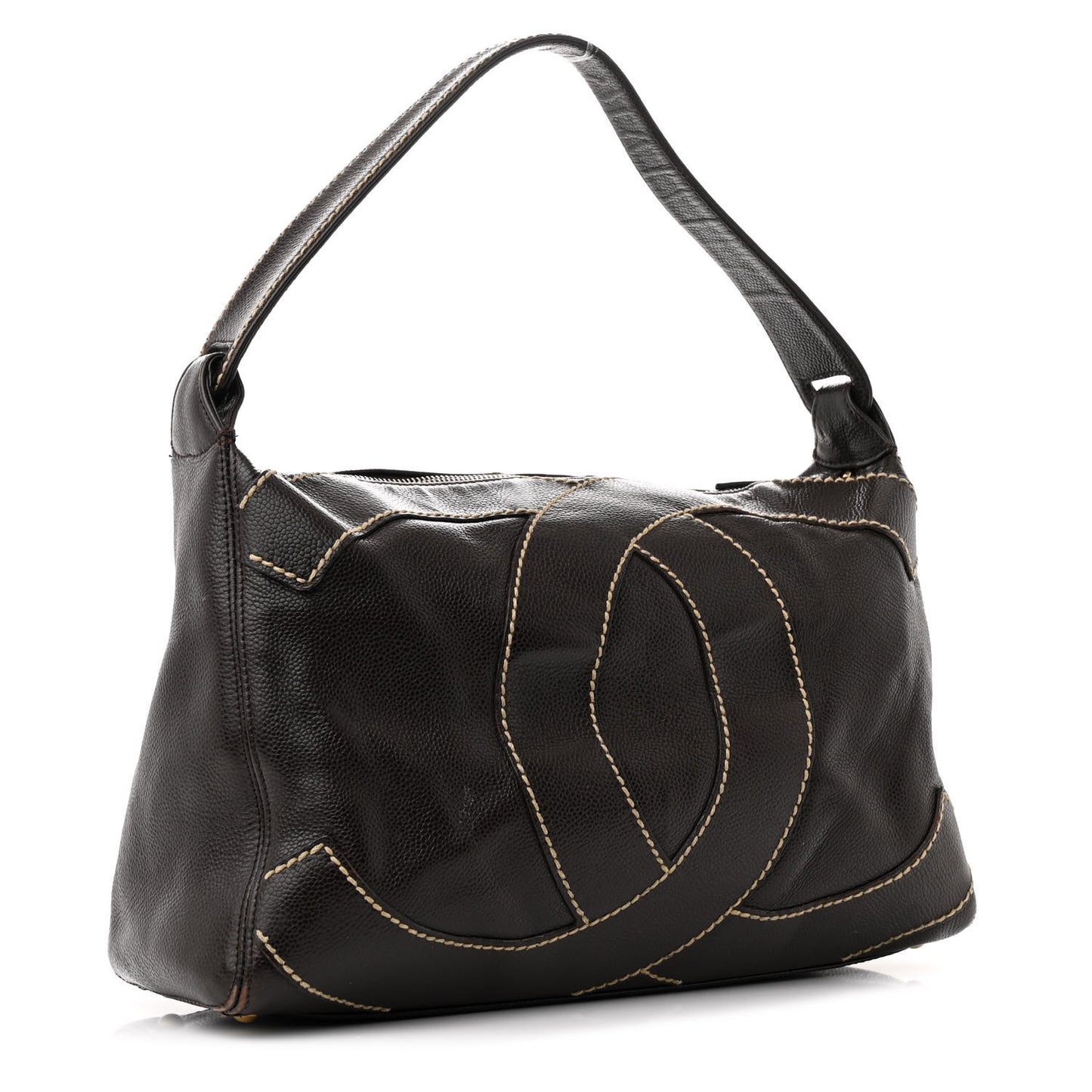 Caviar CC Stitched Medium Hobo Brown