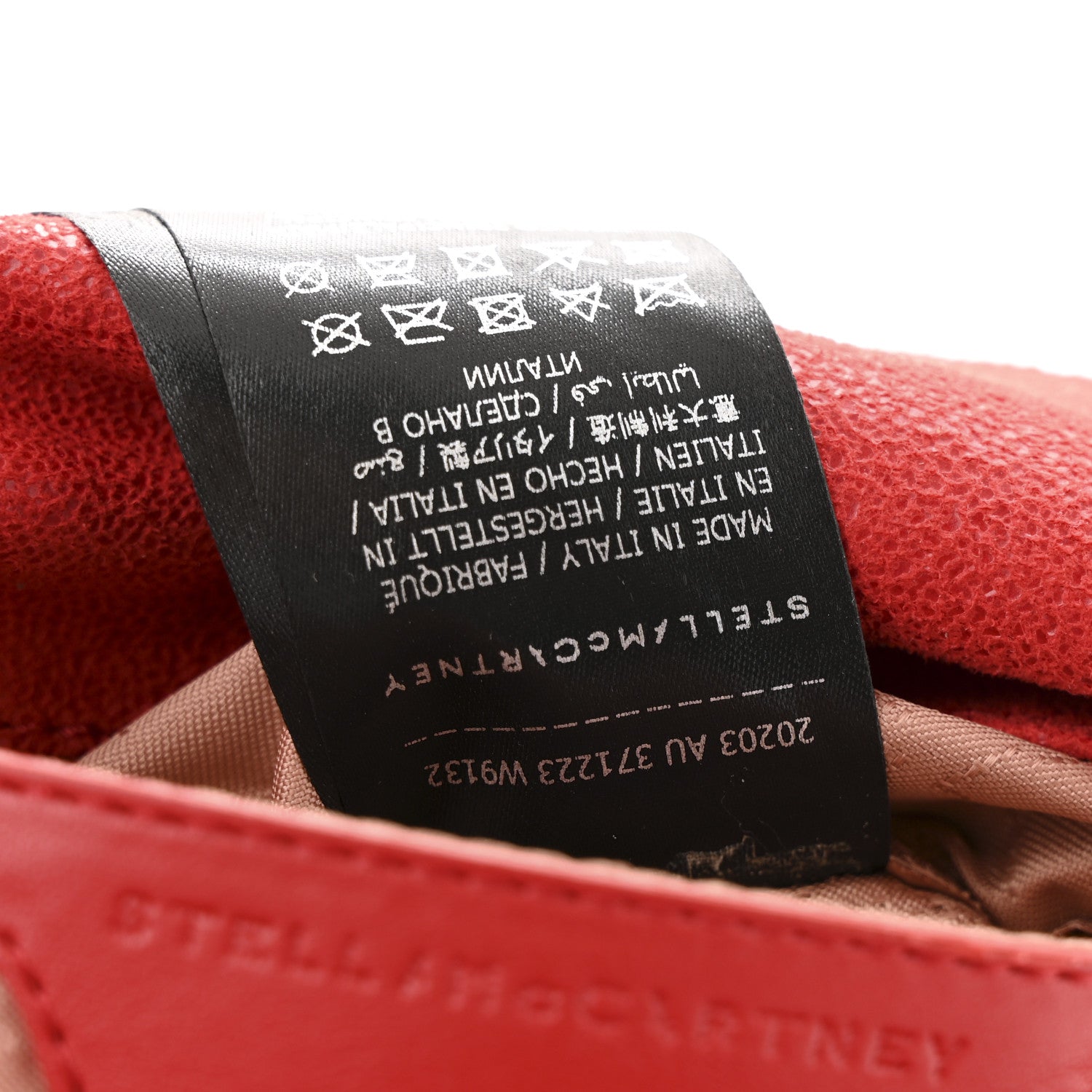 Stella McCartney Shaggy Deer Mini Falabella Fold Over Tote Red 7 of 11