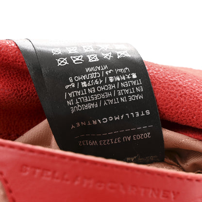 Stella McCartney Shaggy Deer Mini Falabella Fold Over Tote Red 7 of 11