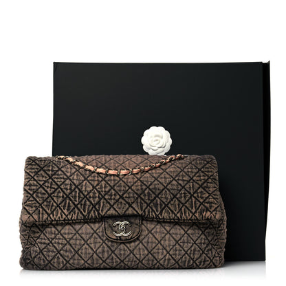 Chanel Denim Quilted Denimpression XXL Flap Rose Clair 14 of 14