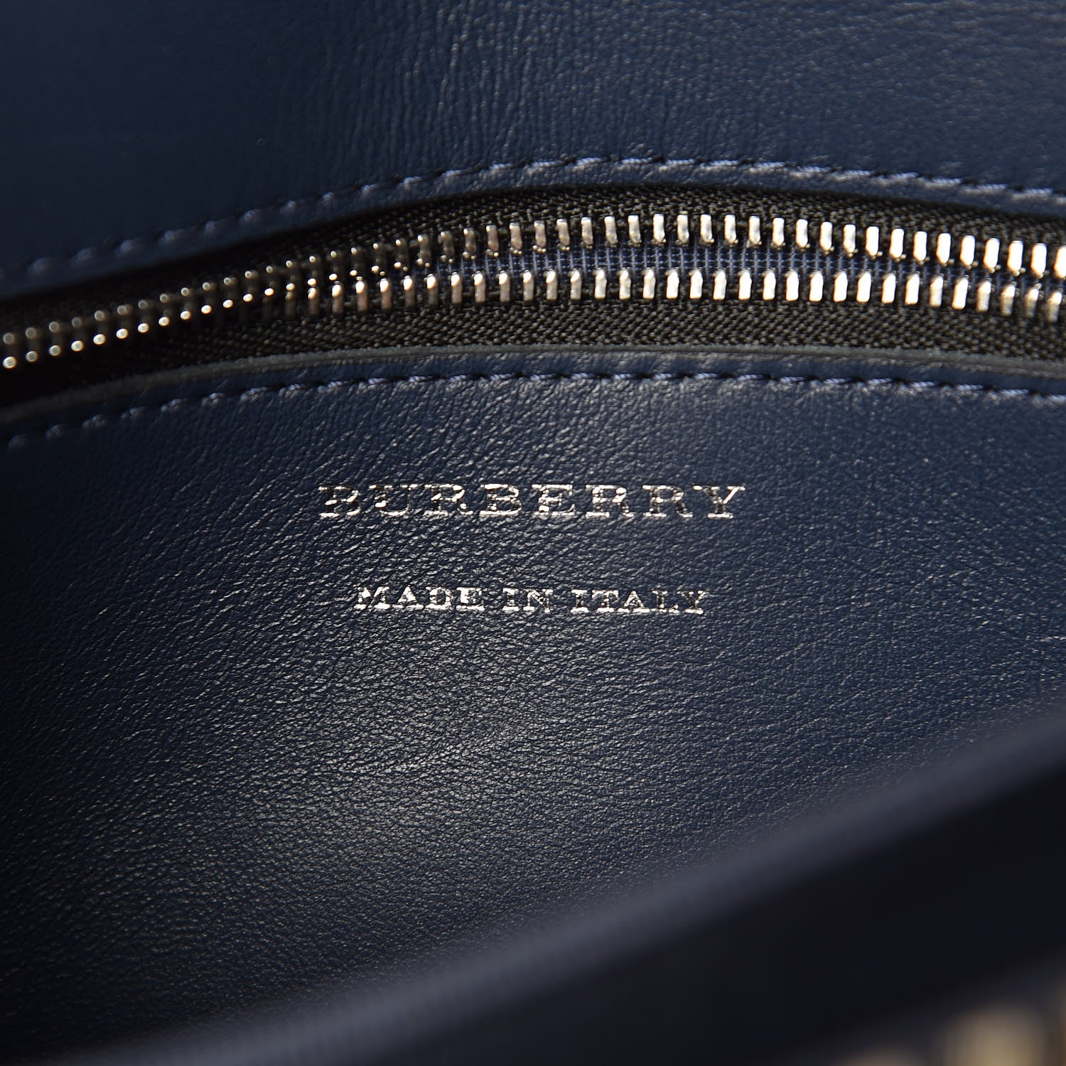 Burberry Smooth Calfskin 1983 Knight Check Grommet Chain Shoulder Bag Ink Blue 6 of 9