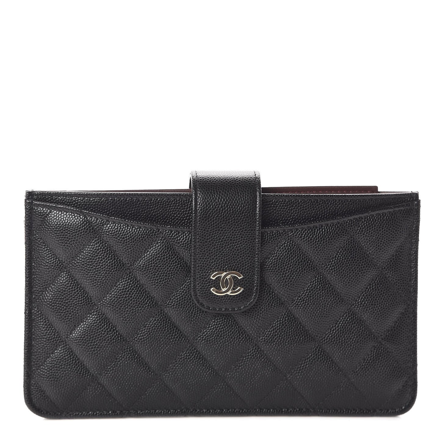 Caviar Quilted Classic Strap Pouch Black