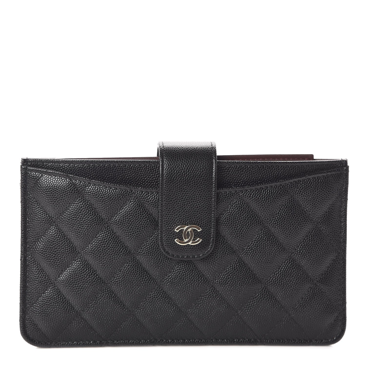 Chanel Caviar Quilted Classic Strap Pouch Black 1 of 10