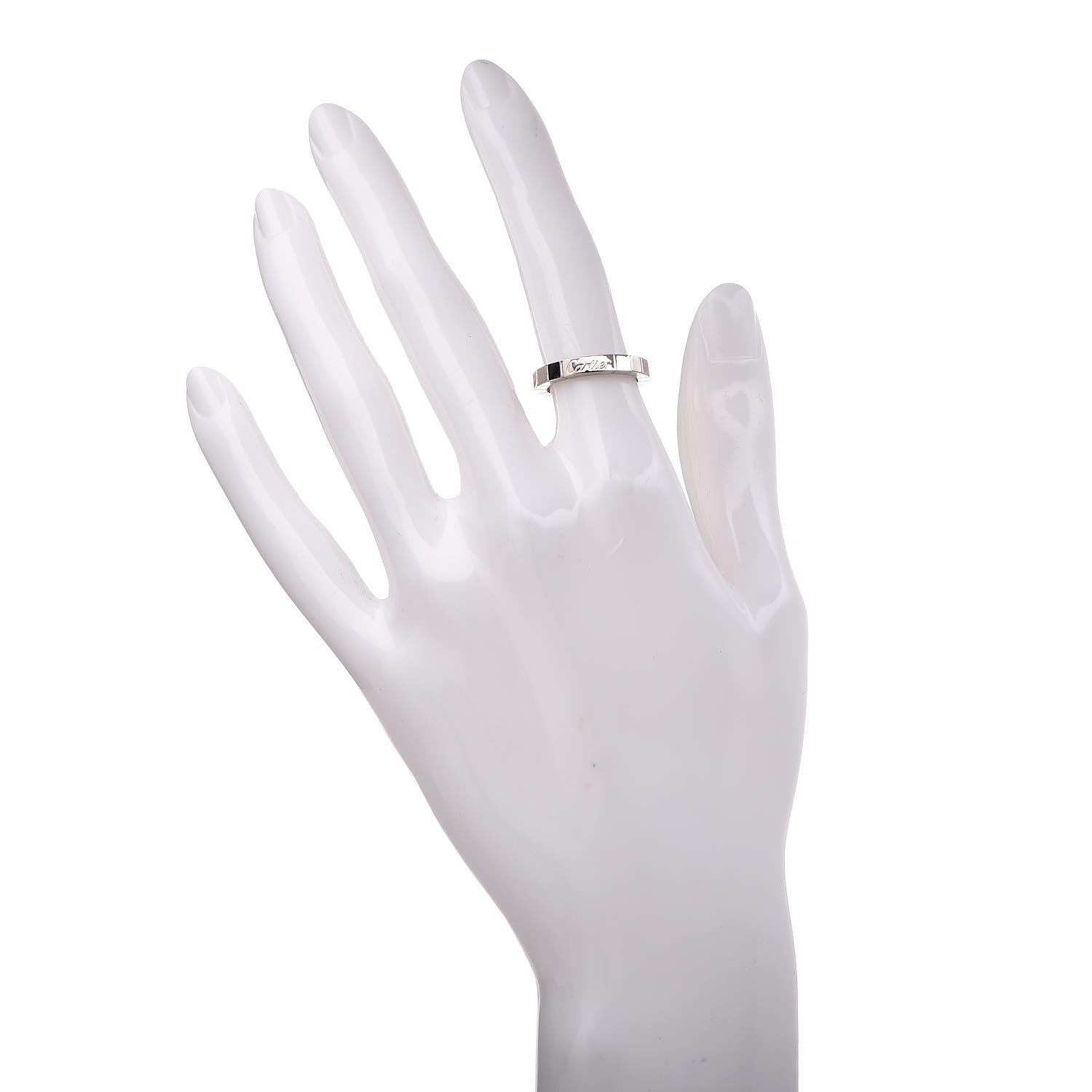 Cartier 18K White Gold Lanieres Ring 49 4.75 2 of 5