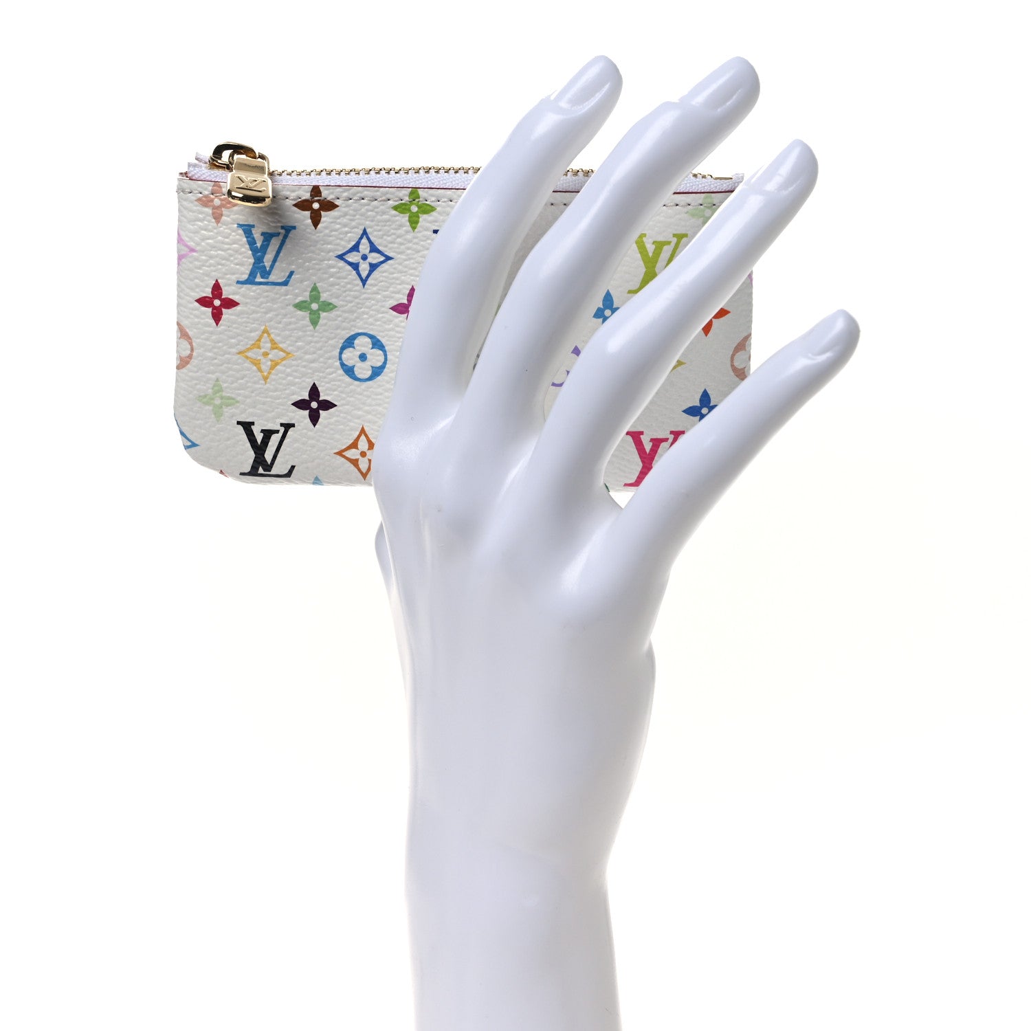 Louis Vuitton LV X TM Monogram Multicolor Key Pouch White 2 of 9