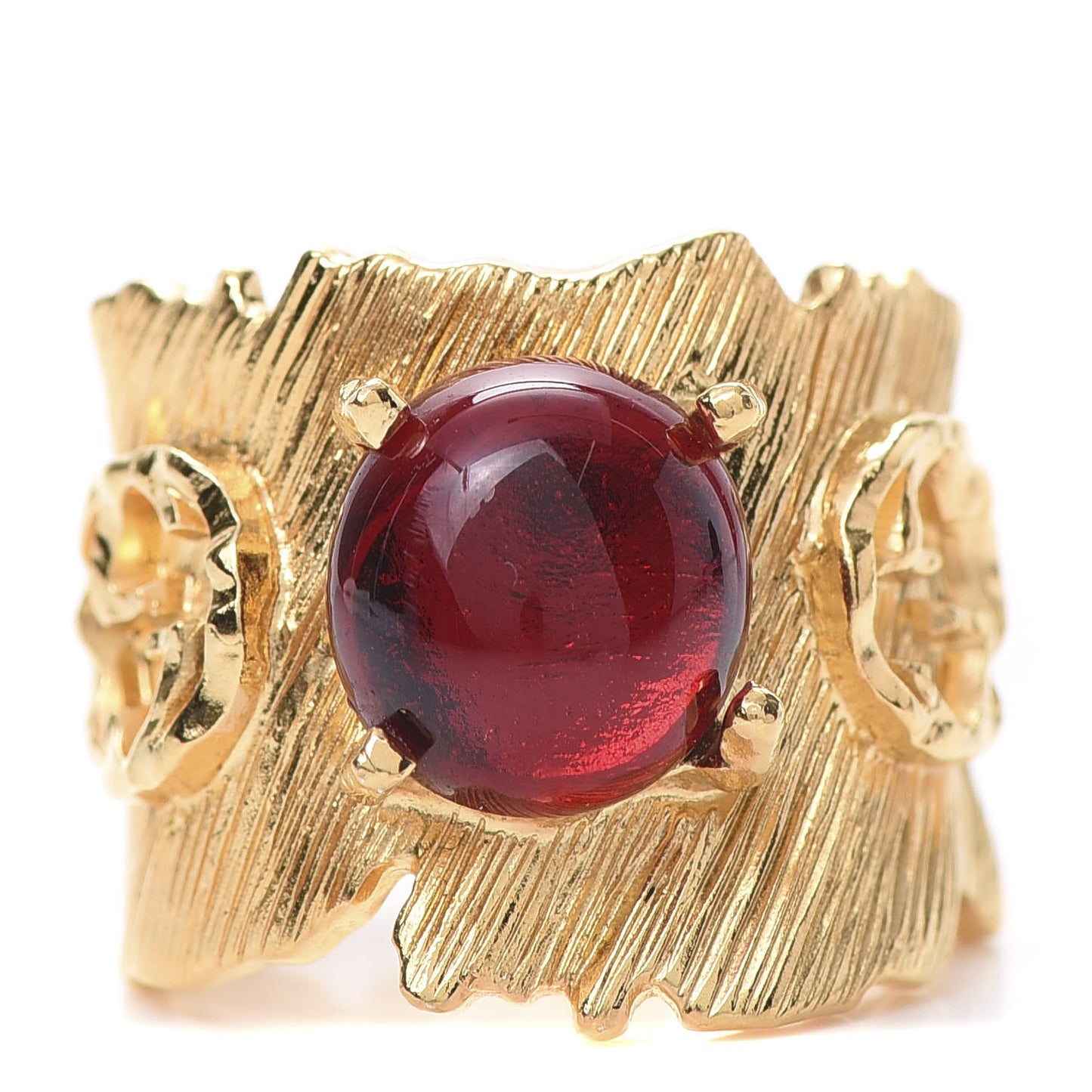 Metal Crystal GG Ring M Red