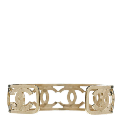 Chanel Metal Logo CC Cuff Gold 2 of 4