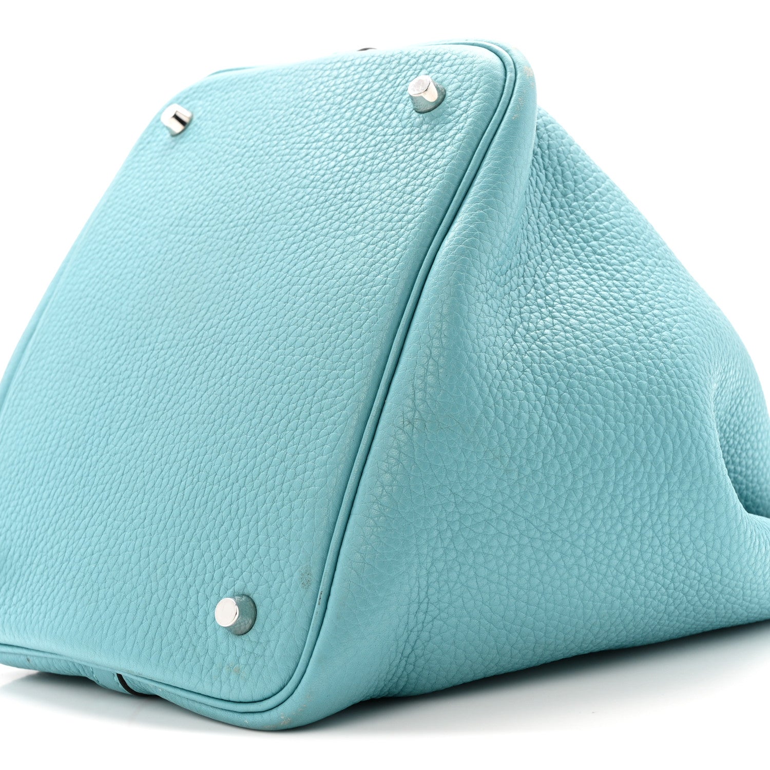 Hermes Taurillon Clemence Picotin Lock 22 MM Bleu Atoll 10 of 12
