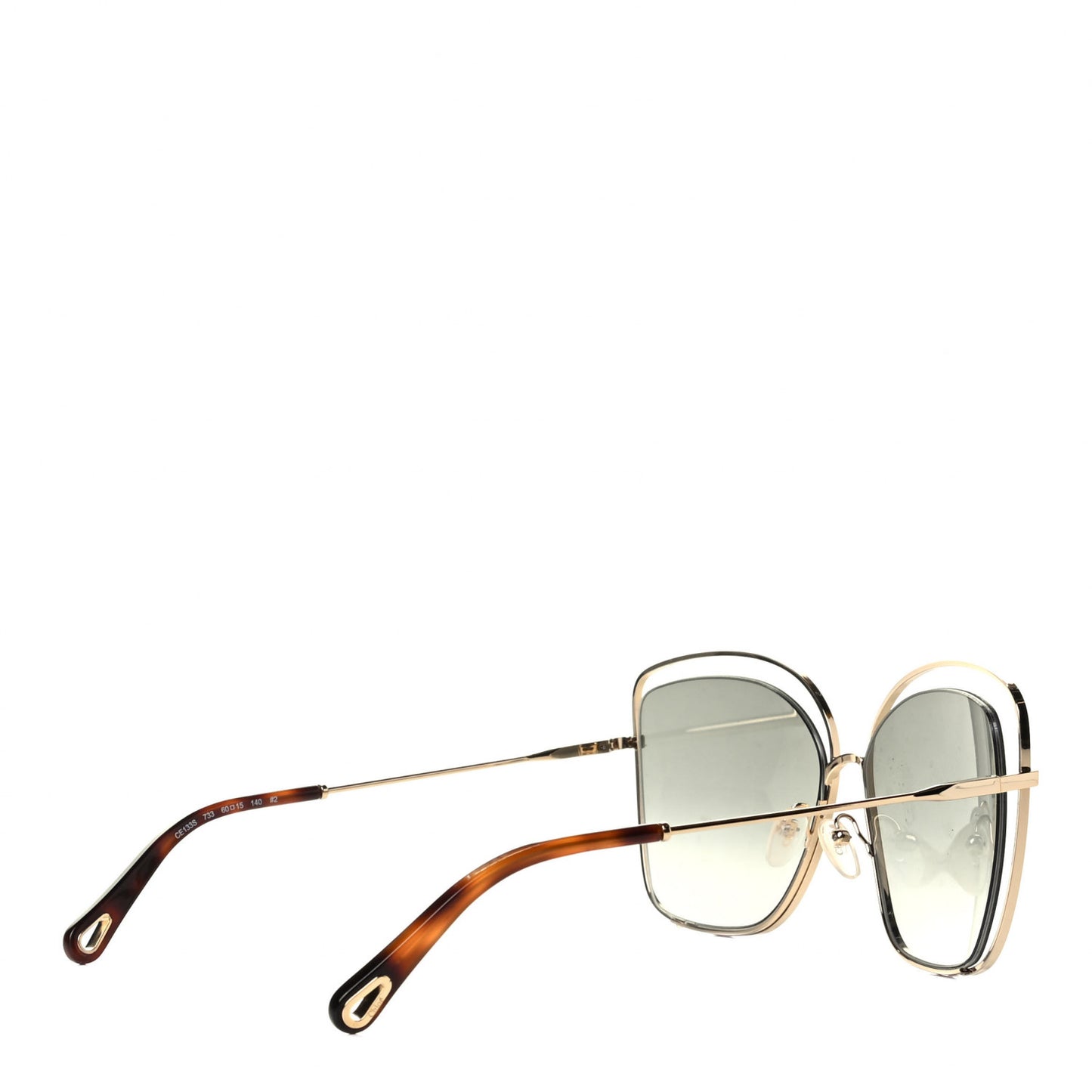 Poppy Cutout Square Sunglasses CE133S Havana Brown