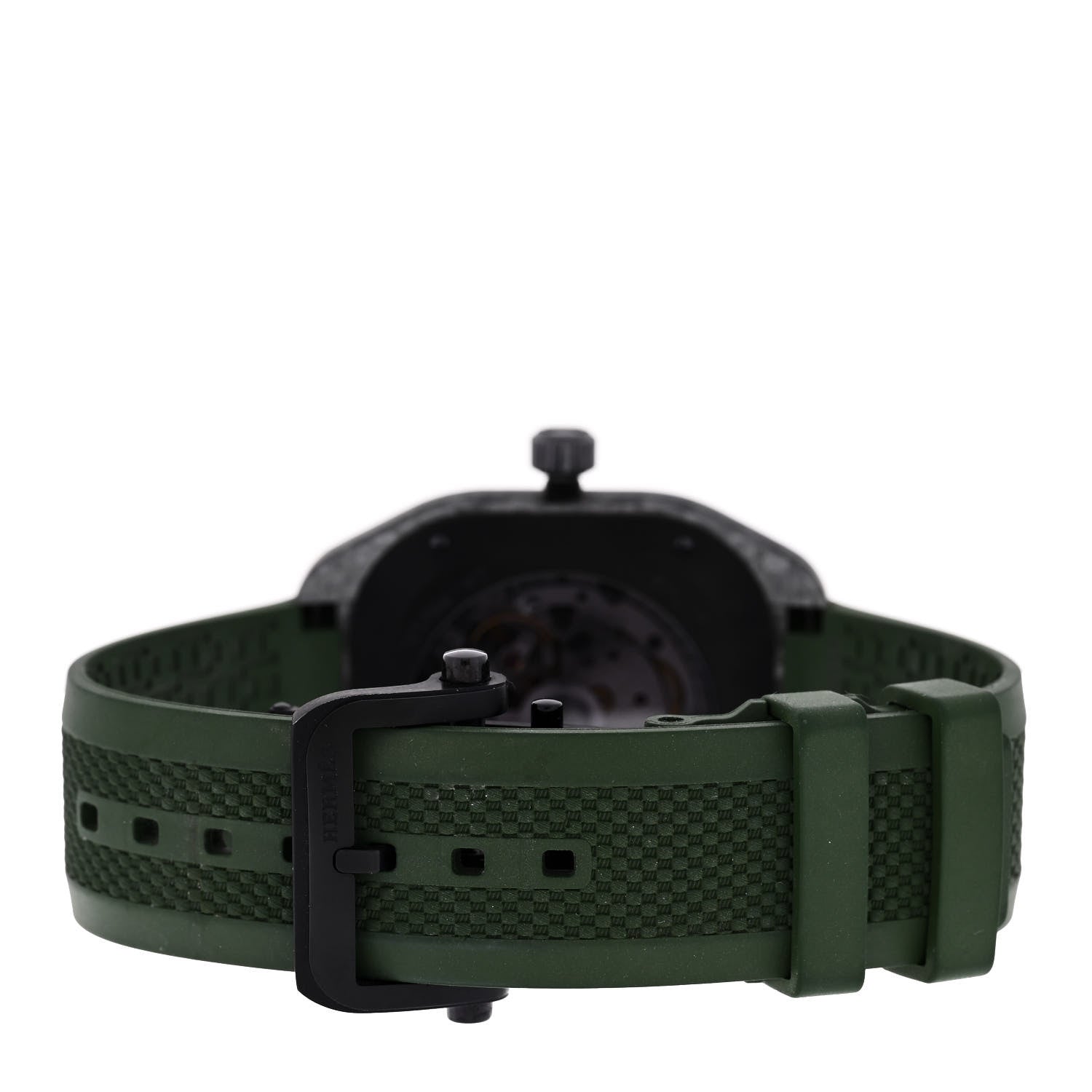 Hermes Glass Fiber Ceramic Rubber 39mm H08 Automatic Watch Vert 3 of 5