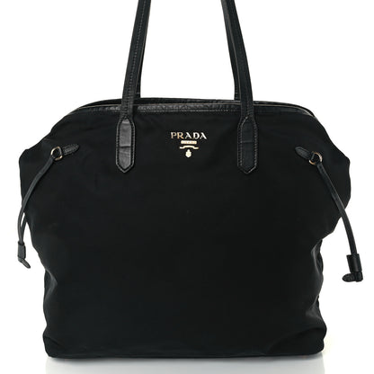 Prada Tessuto Nylon Saffiano Tote Black 9 of 13