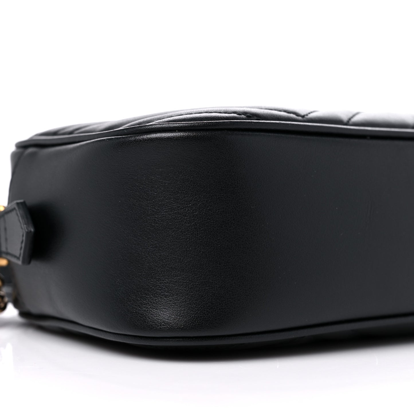 Calfskin Matelasse Small GG Marmont Chain Shoulder Bag Black