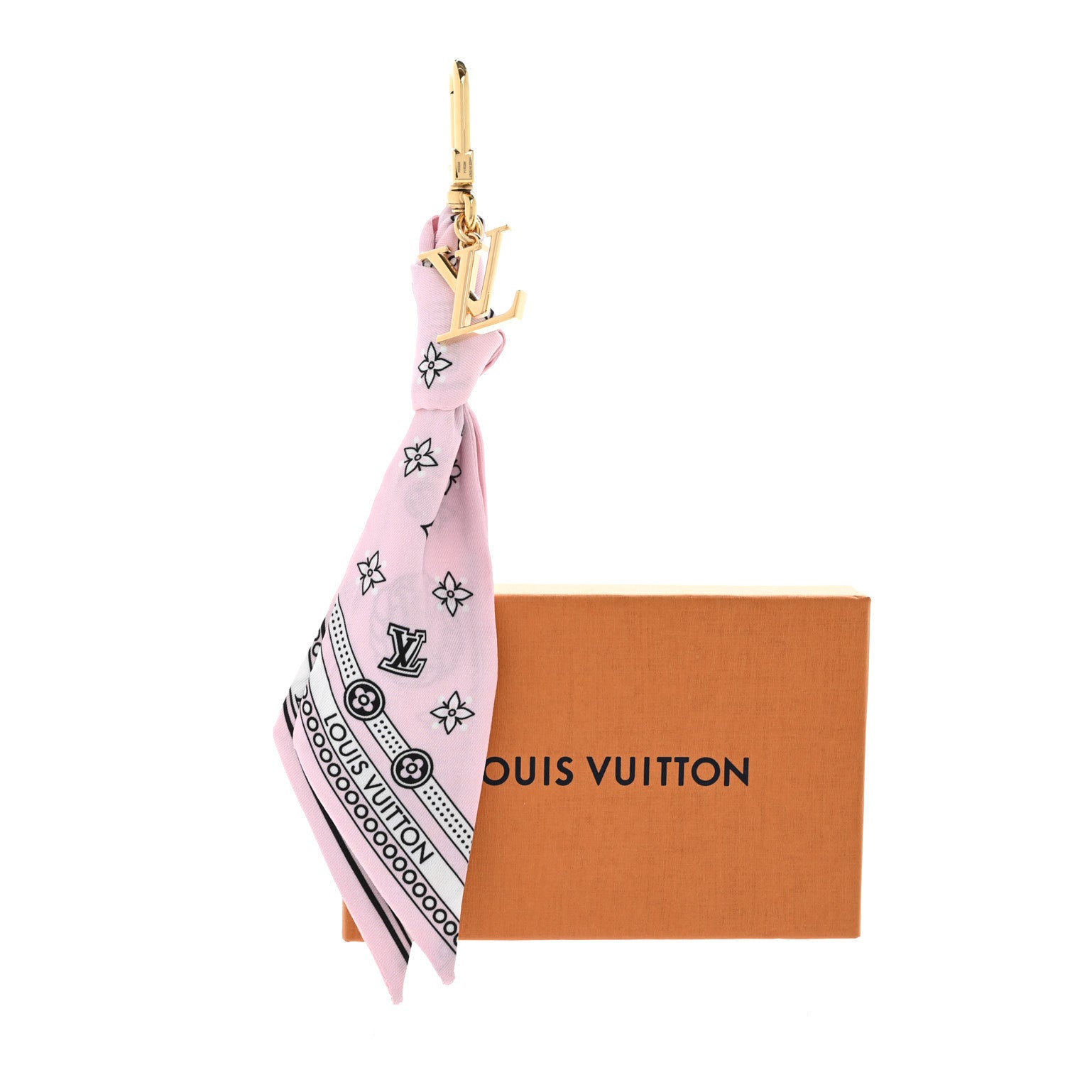 Louis Vuitton Monogram Bandana Bag Charm Pink 5 of 5