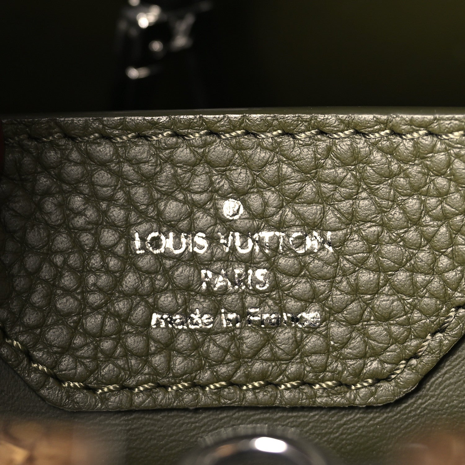 Louis Vuitton Taurillon Snakeskin Capucines PM Khaki 6 of 8
