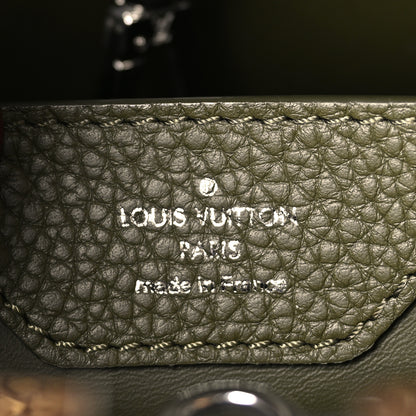 Louis Vuitton Taurillon Snakeskin Capucines PM Khaki 6 of 8