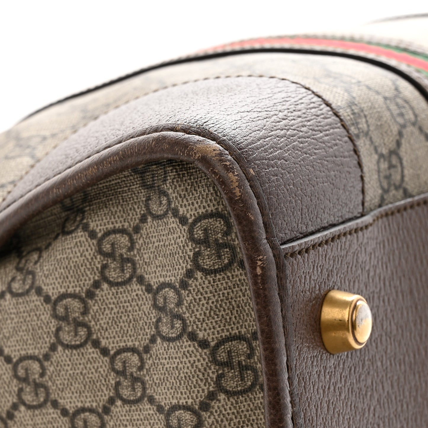 Soft GG Supreme Monogram Web Neo Vintage Duffle Bag Beige New Acero Crop