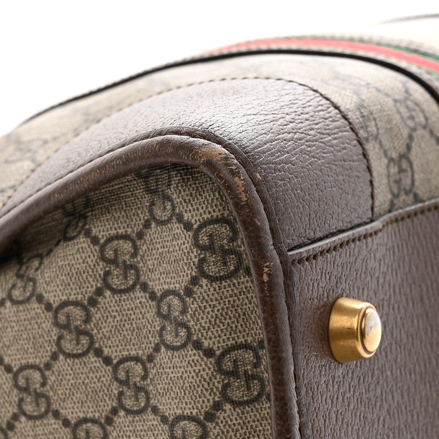 Gucci Soft GG Supreme Monogram Web Neo Vintage Duffle Bag Beige New Acero Crop 9 of 25